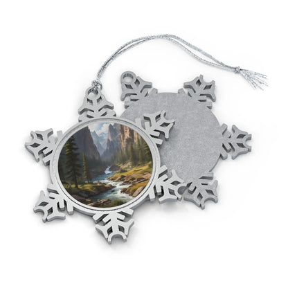 Pewter Snowflake Ornament — Mountain River Photo Holiday Ornament - Snowflake / One Size - Home Decor
