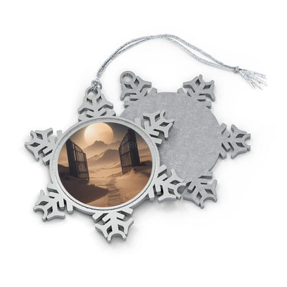 Pewter Snowflake Ornament — Scenic Gateway Photo Holiday Ornament - Snowflake / One Size - Home Decor