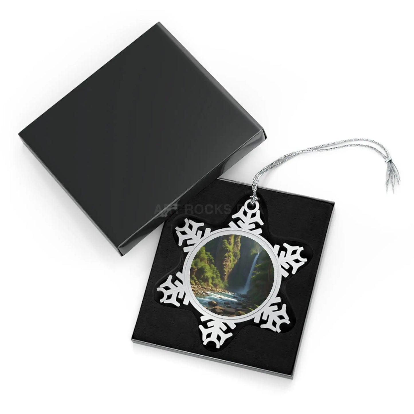 Pewter Snowflake Ornament — Waterfall Jungle - Snowflake / One Size - Home Decor