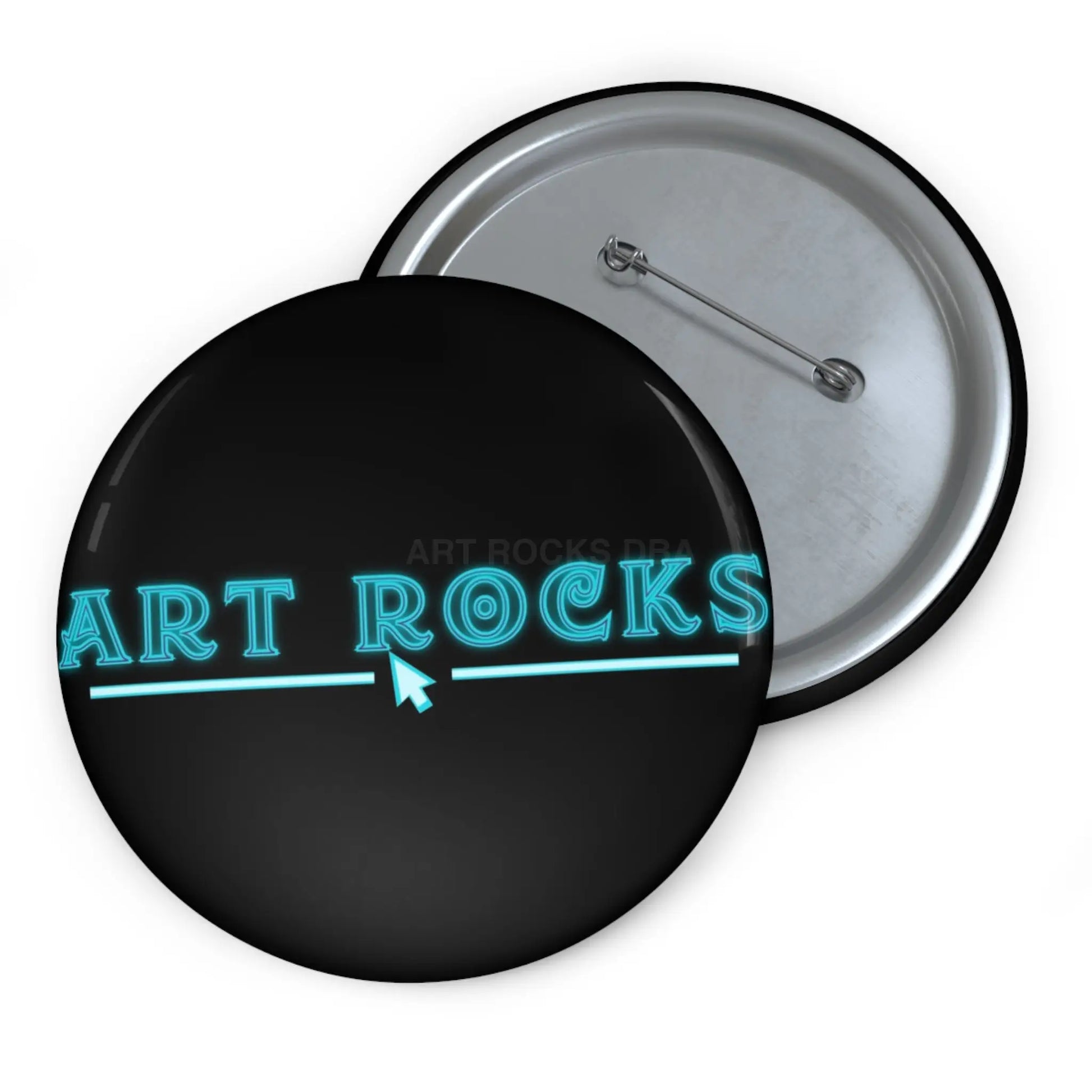 Pin Button — ’Art Rocks’ Neon Design - 3’’ - Accessories