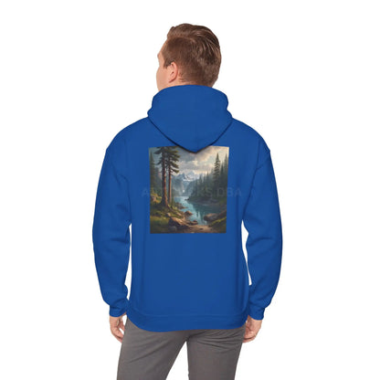 Pine Tree Lake Hoodie | Cozy Unisex Sweatshirt Perfect for Art Lovers Gift for Artists Nature-Inspired Fashion Casual