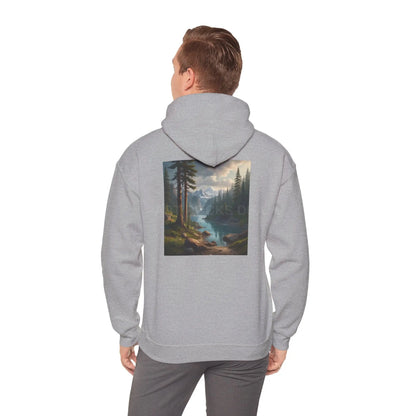 Pine Tree Lake Hoodie | Cozy Unisex Sweatshirt Perfect for Art Lovers Gift for Artists Nature-Inspired Fashion Casual