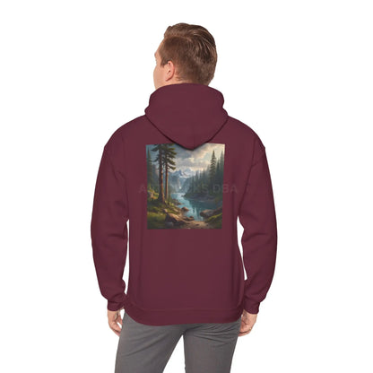 Pine Tree Lake Hoodie | Cozy Unisex Sweatshirt Perfect for Art Lovers Gift for Artists Nature-Inspired Fashion Casual