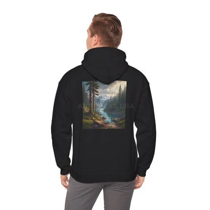 Pine Tree Lake Hoodie | Cozy Unisex Sweatshirt Perfect for Art Lovers Gift for Artists Nature-Inspired Fashion Casual