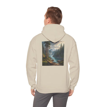 Pine Tree Lake Hoodie | Cozy Unisex Sweatshirt Perfect for Art Lovers Gift for Artists Nature-Inspired Fashion Casual