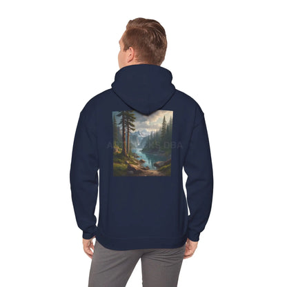 Pine Tree Lake Hoodie | Cozy Unisex Sweatshirt Perfect for Art Lovers Gift for Artists Nature-Inspired Fashion Casual