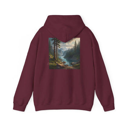 Pine Tree Lake Hoodie | Cozy Unisex Sweatshirt Perfect for Art Lovers Gift for Artists Nature-Inspired Fashion Casual