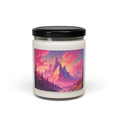 Pink Mountain Sunset Scented Soy Candle Relaxing Aromatherapy Cozy Home Décor Gift for Any Occasion Eco-Friendly - Sea
