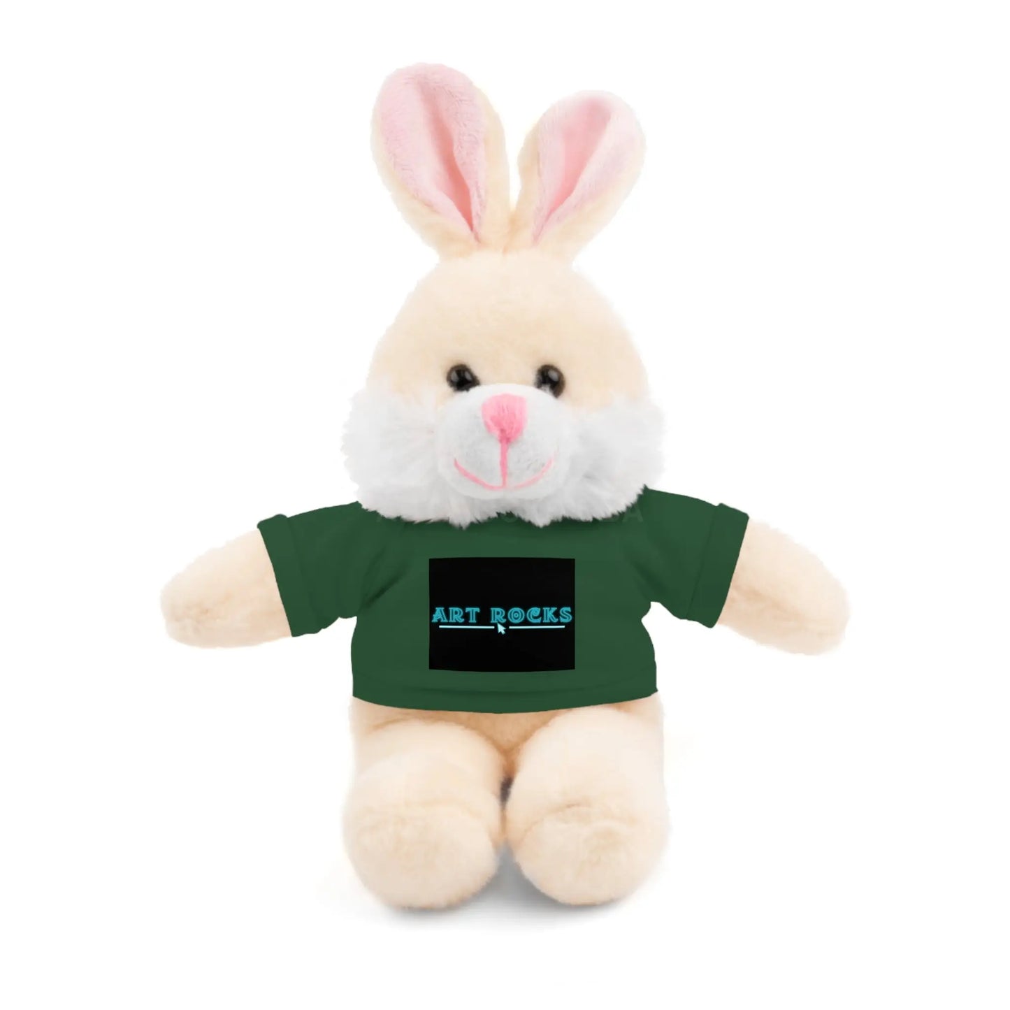 Plushie Stuffed Animal with Art Rocks Logo - Forest Green / Bunny / 8’’ - Accessories