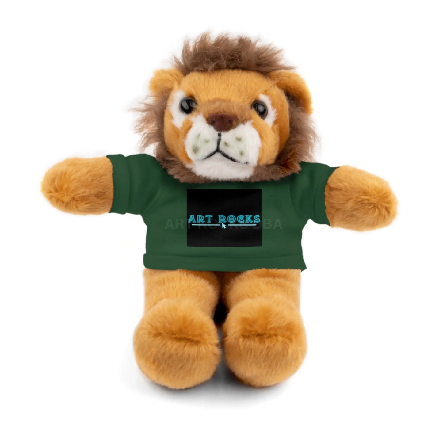 Plushie Stuffed Animal with Art Rocks Logo - Forest Green / Lion / 8’’ - Accessories