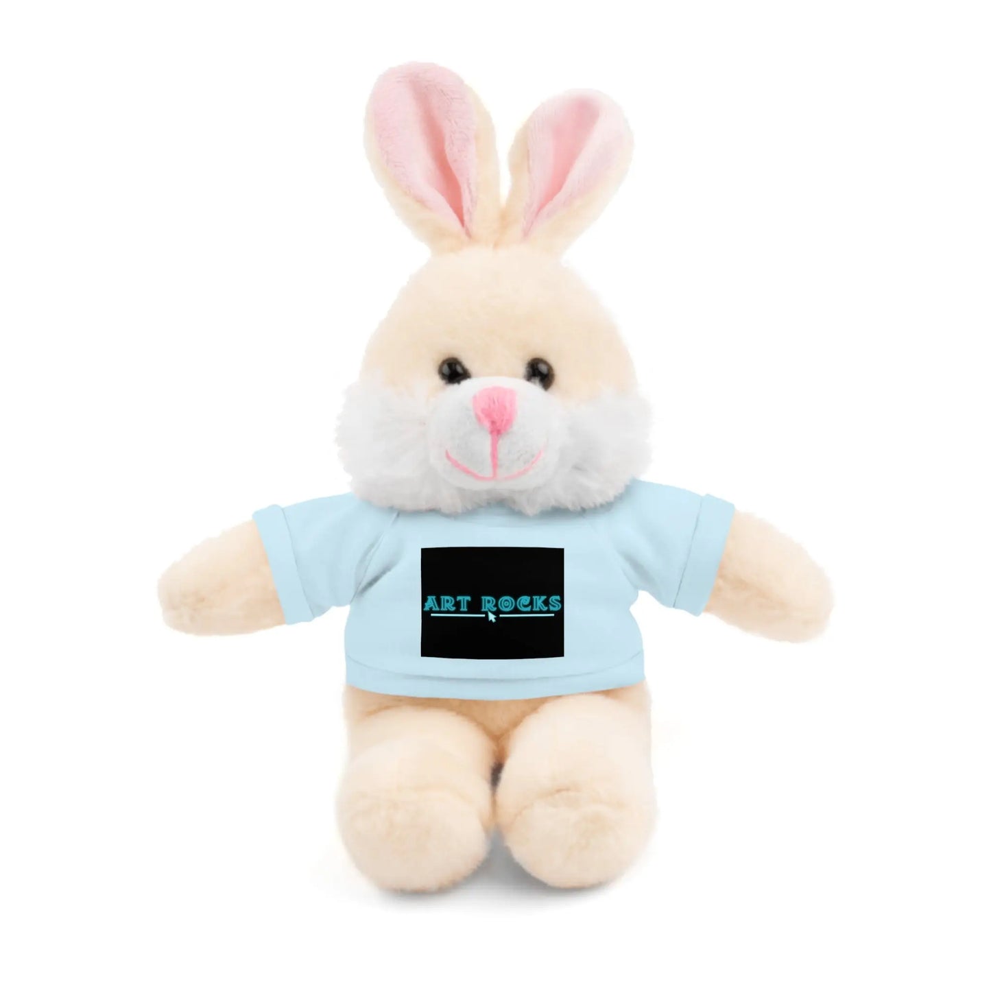 Plushie Stuffed Animal with Art Rocks Logo - Light Blue / Bunny / 8’’ - Accessories