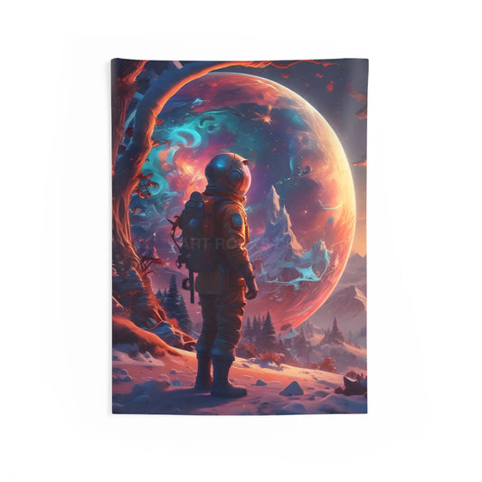 Psychedelic Astronaut Cosmic Wall Tapestry | Space Decor Bedroom Wall Art Bohemian Home Decor Unique Gift Sci-Fi Art