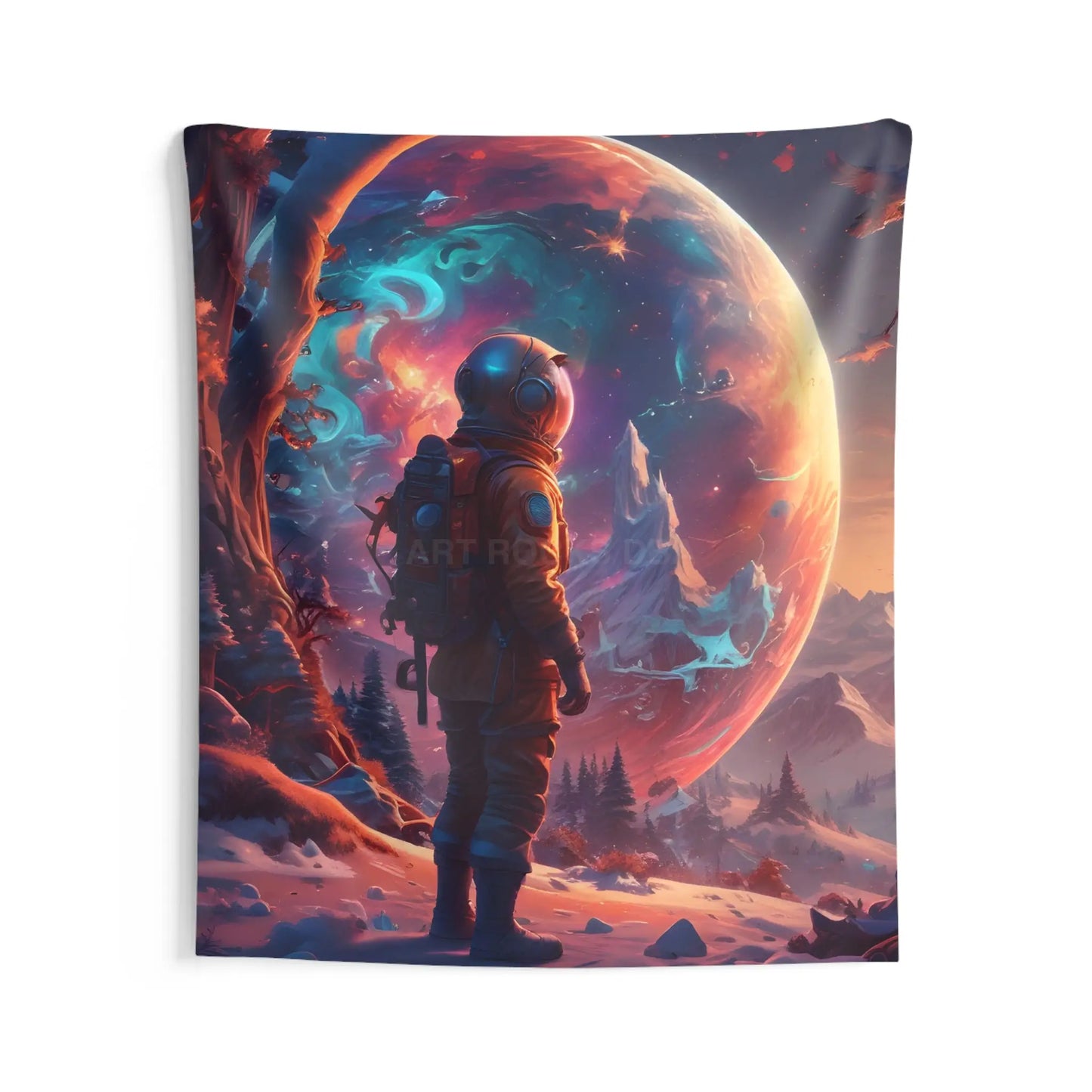 Psychedelic Astronaut Cosmic Wall Tapestry | Space Decor Bedroom Wall Art Bohemian Home Decor Unique Gift Sci-Fi Art
