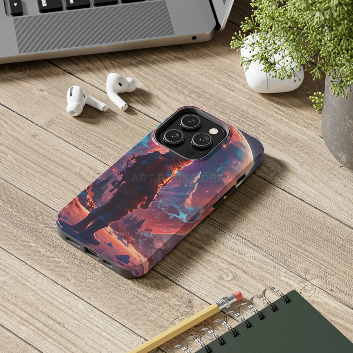 Psychedelic Cosmic Astronaut Phone Case for Space Enthusiasts Outer Space Gifts Durable Protector Adventurer Accessory
