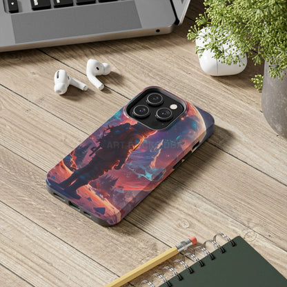 Psychedelic Cosmic Astronaut Phone Case for Space Enthusiasts Outer Space Gifts Durable Protector Adventurer Accessory