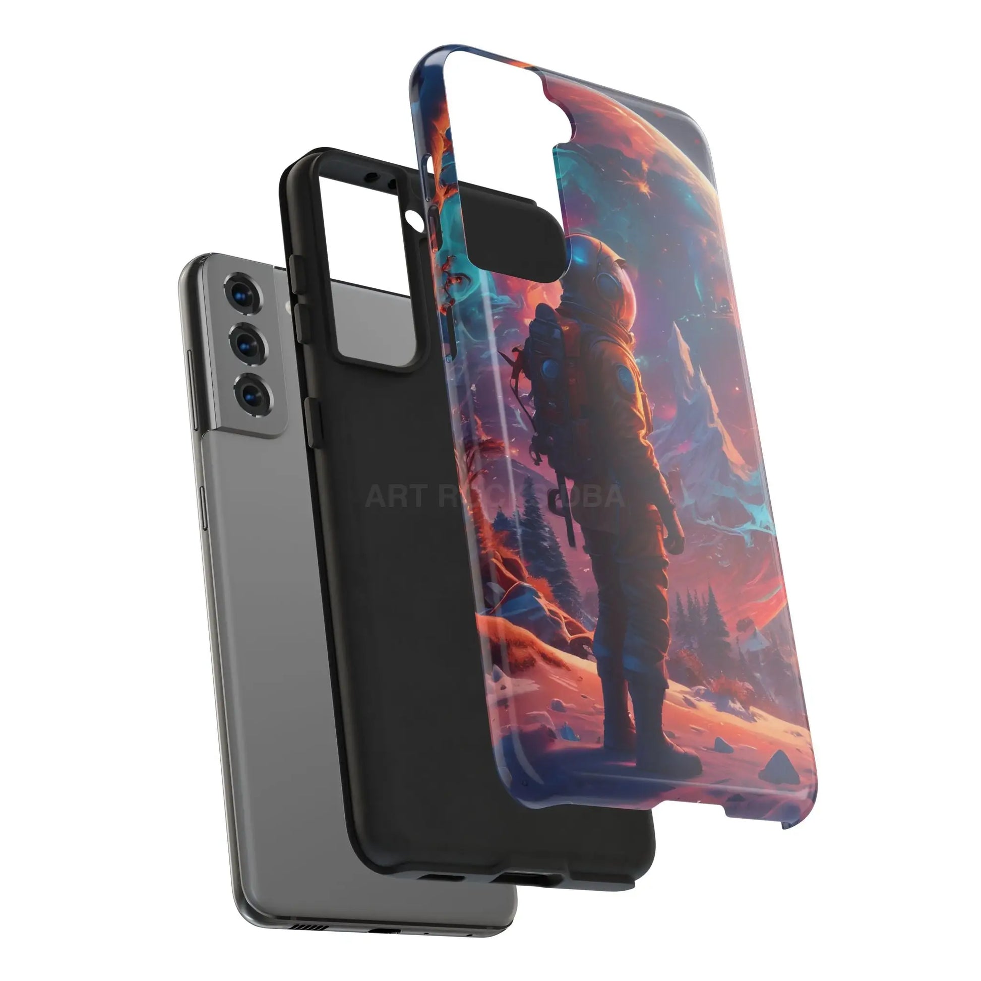 Psychedelic Cosmic Astronaut Phone Case for Space Enthusiasts Outer Space Gifts Durable Protector Adventurer Accessory