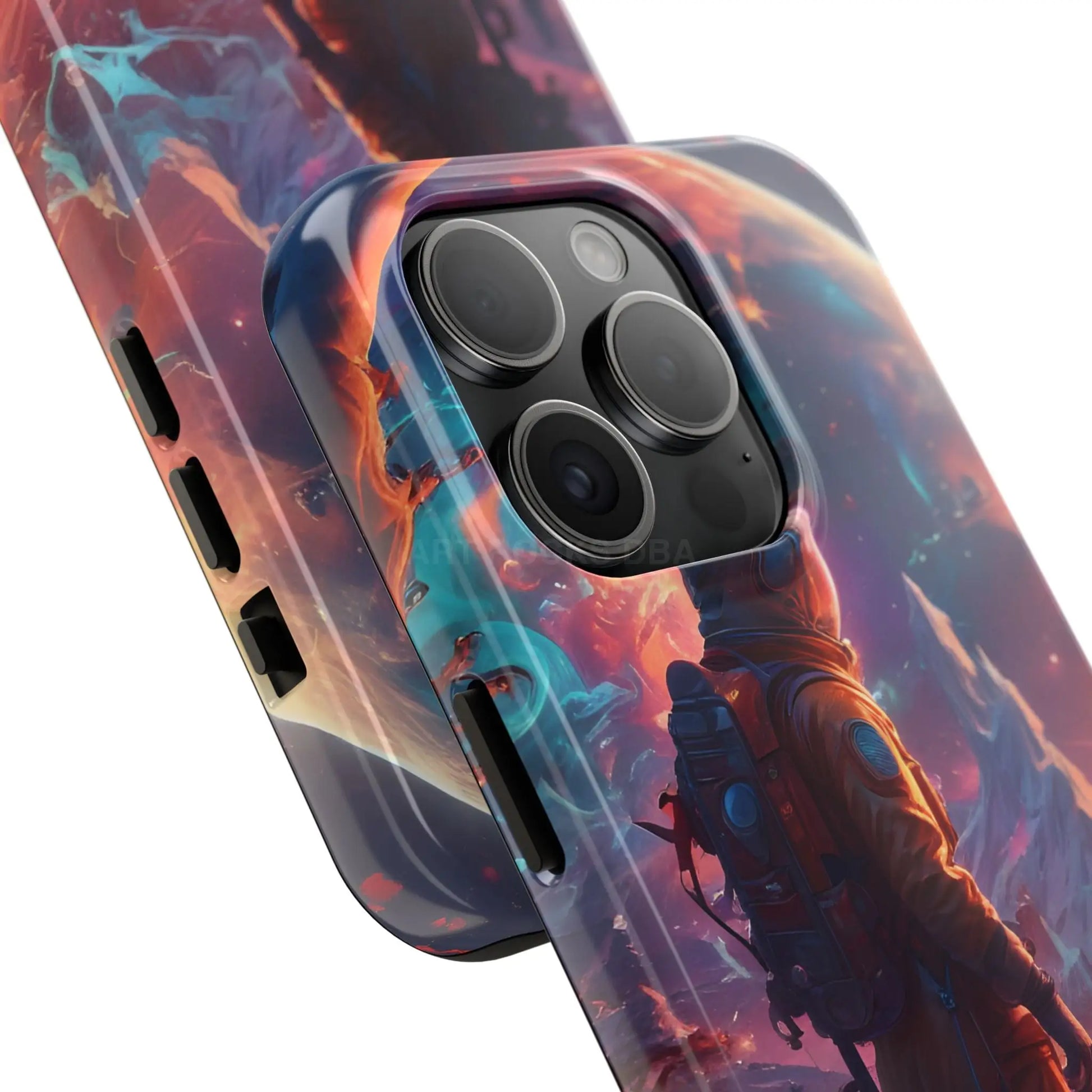 Psychedelic Cosmic Astronaut Phone Case for Space Enthusiasts Outer Space Gifts Durable Protector Adventurer Accessory