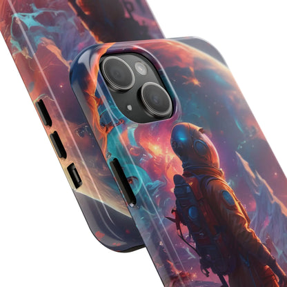 Psychedelic Cosmic Astronaut Phone Case for Space Enthusiasts Outer Space Gifts Durable Protector Adventurer Accessory
