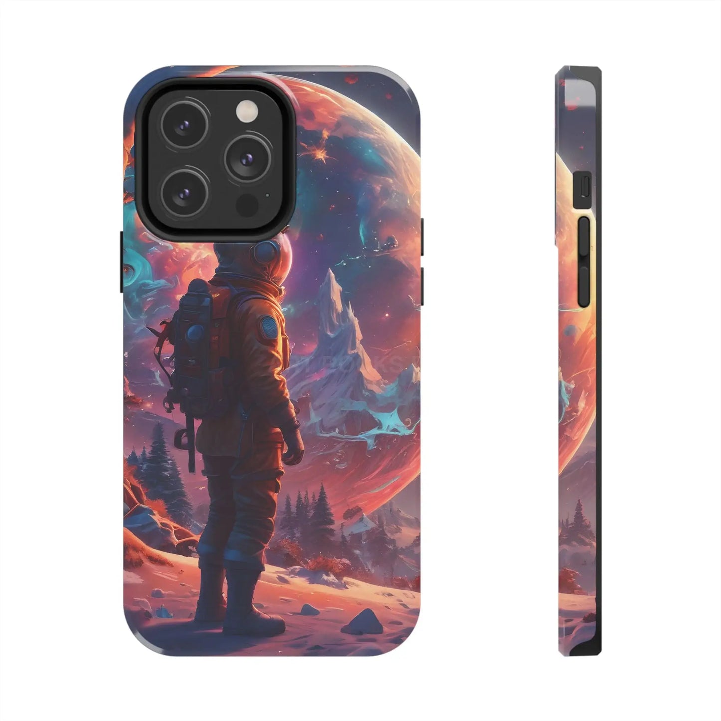 Psychedelic Cosmic Astronaut Phone Case for Space Enthusiasts Outer Space Gifts Durable Protector Adventurer Accessory
