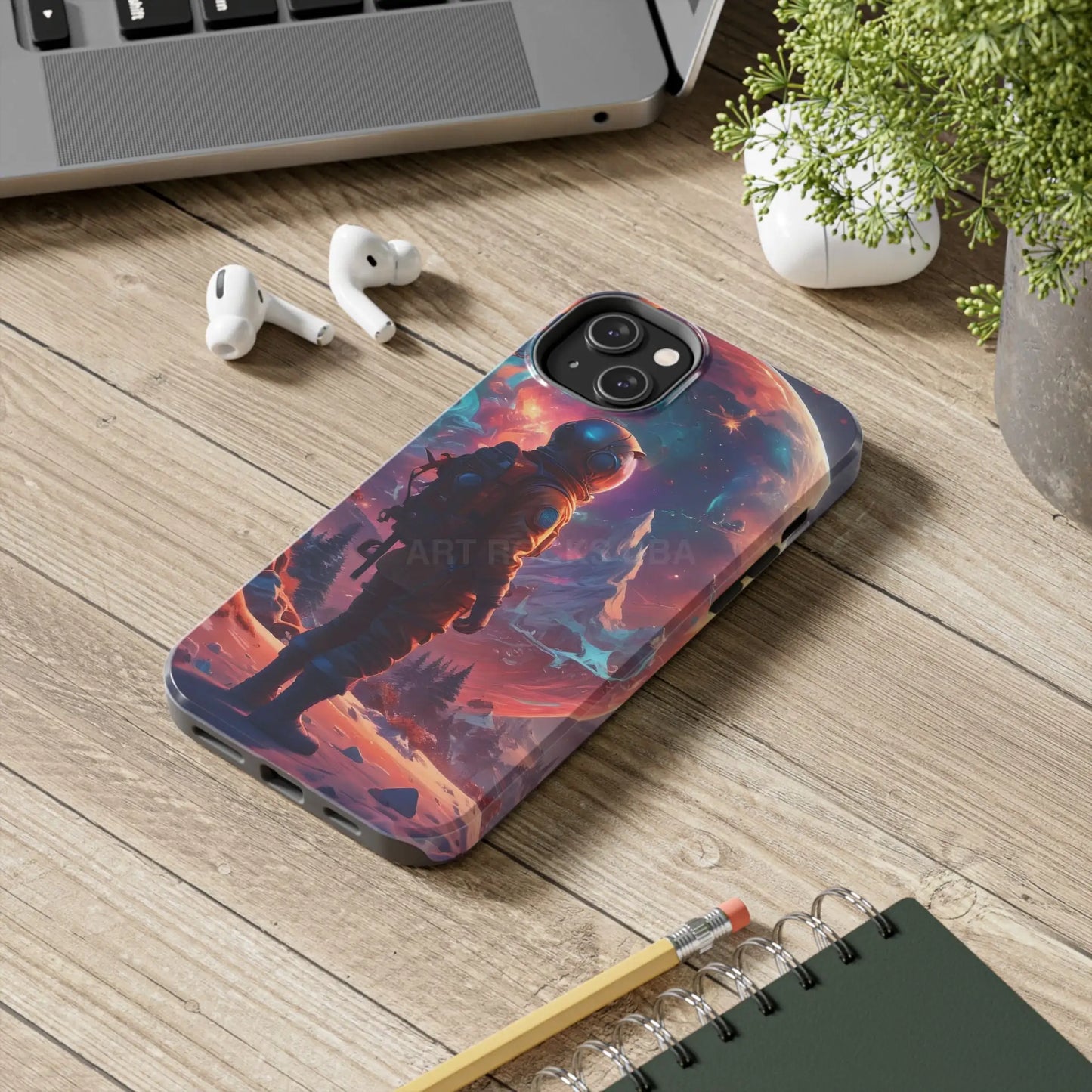 Psychedelic Cosmic Astronaut Phone Case for Space Enthusiasts Outer Space Gifts Durable Protector Adventurer Accessory
