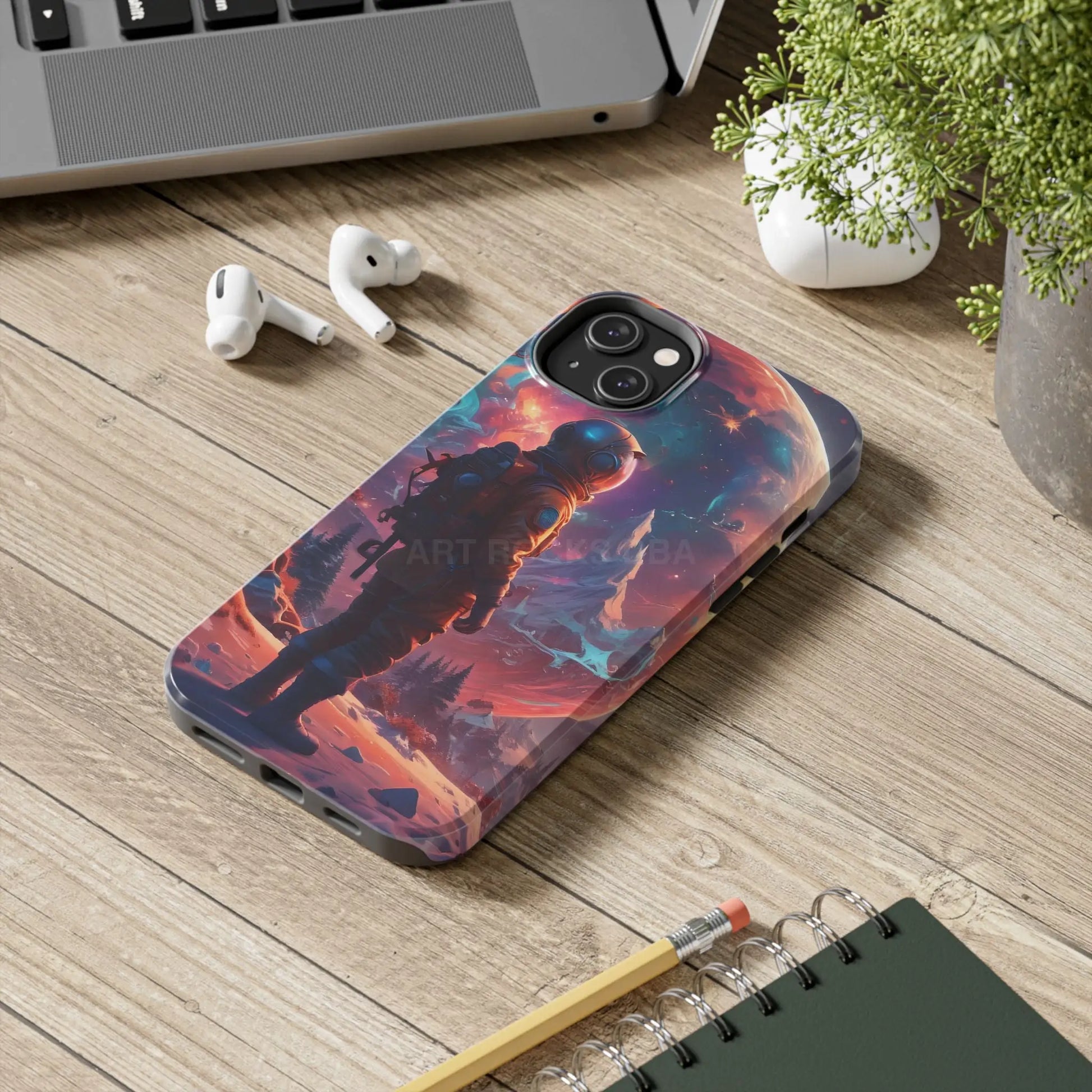 Psychedelic Cosmic Astronaut Phone Case for Space Enthusiasts Outer Space Gifts Durable Protector Adventurer Accessory