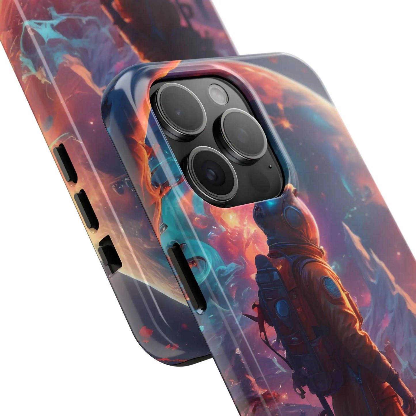 Psychedelic Cosmic Astronaut Phone Case for Space Enthusiasts Outer Space Gifts Durable Protector Adventurer Accessory