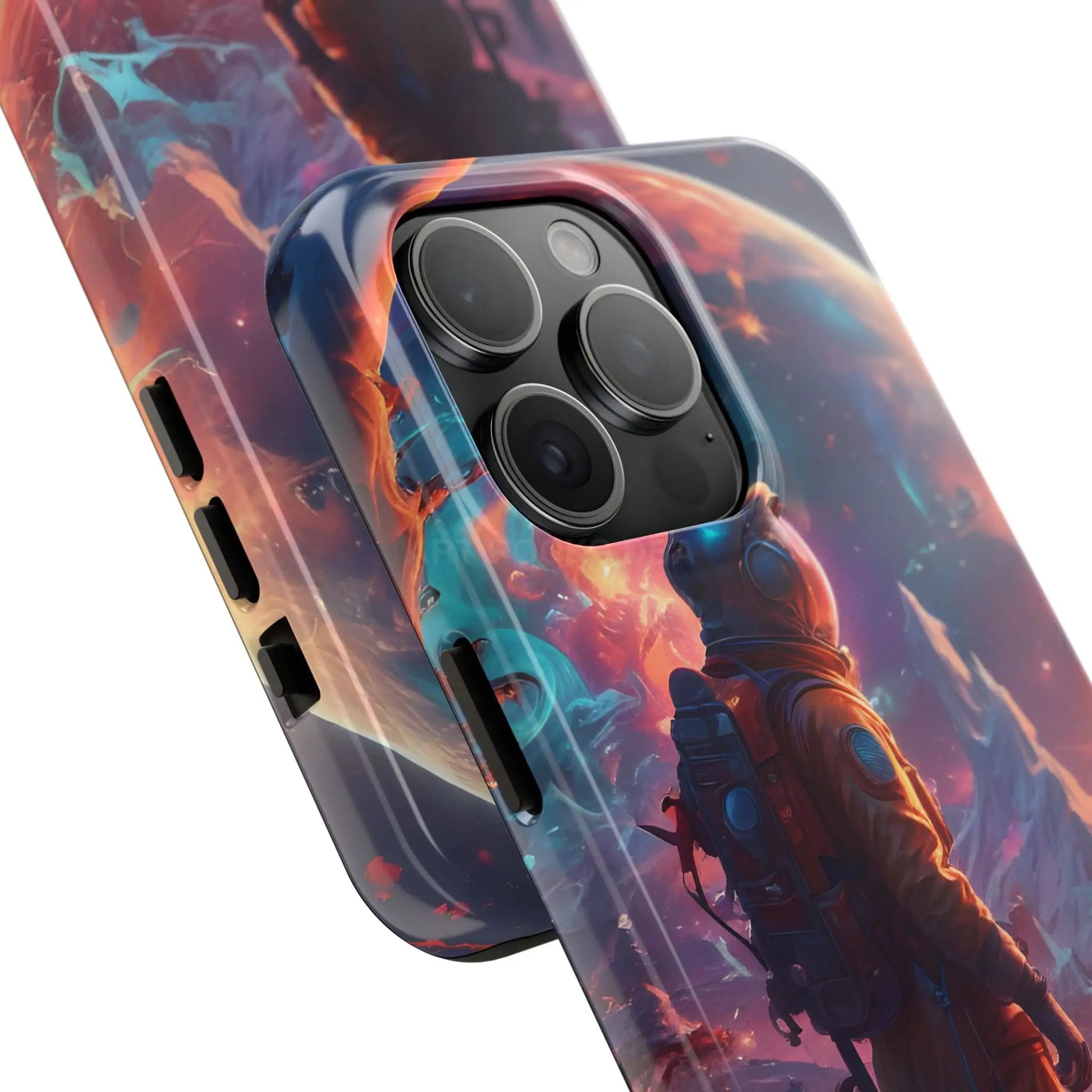 Psychedelic Cosmic Astronaut Phone Case for Space Enthusiasts Outer Space Gifts Durable Protector Adventurer Accessory