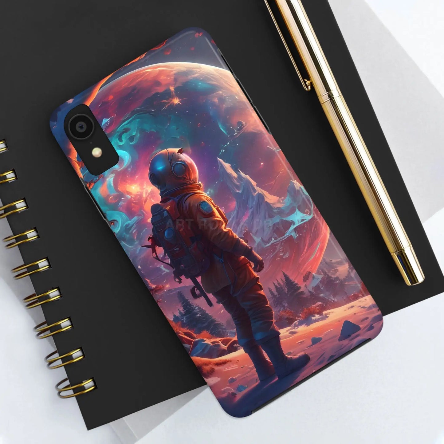 Psychedelic Cosmic Astronaut Phone Case for Space Enthusiasts Outer Space Gifts Durable Protector Adventurer Accessory