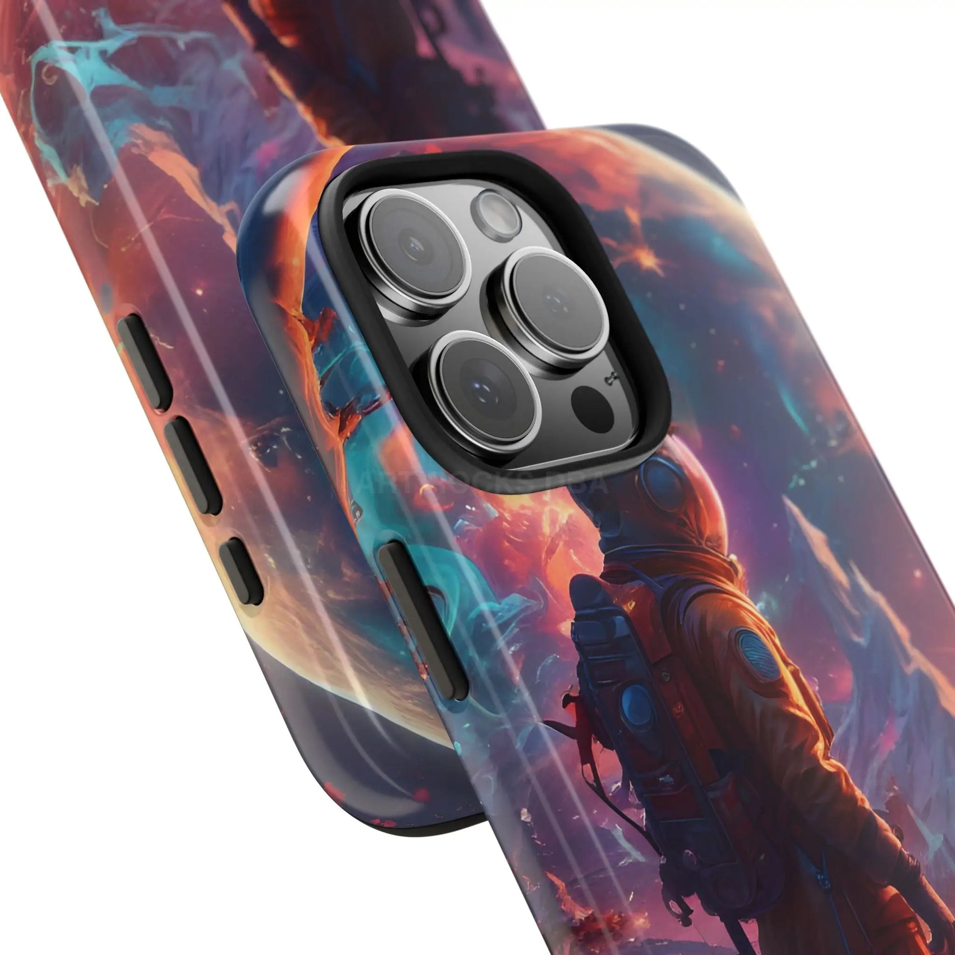 Psychedelic Cosmic Astronaut Phone Case for Space Enthusiasts Outer Space Gifts Durable Protector Adventurer Accessory