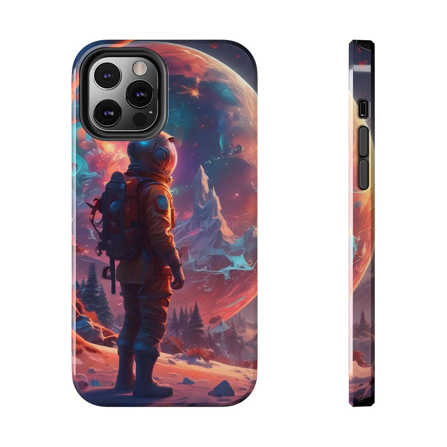 Psychedelic Cosmic Astronaut Phone Case for Space Enthusiasts Outer Space Gifts Durable Protector Adventurer Accessory