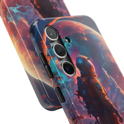 Psychedelic Cosmic Astronaut Phone Case for Space Enthusiasts Outer Space Gifts Durable Protector Adventurer Accessory