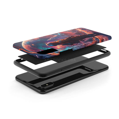 Psychedelic Cosmic Astronaut Phone Case for Space Enthusiasts Outer Space Gifts Durable Protector Adventurer Accessory