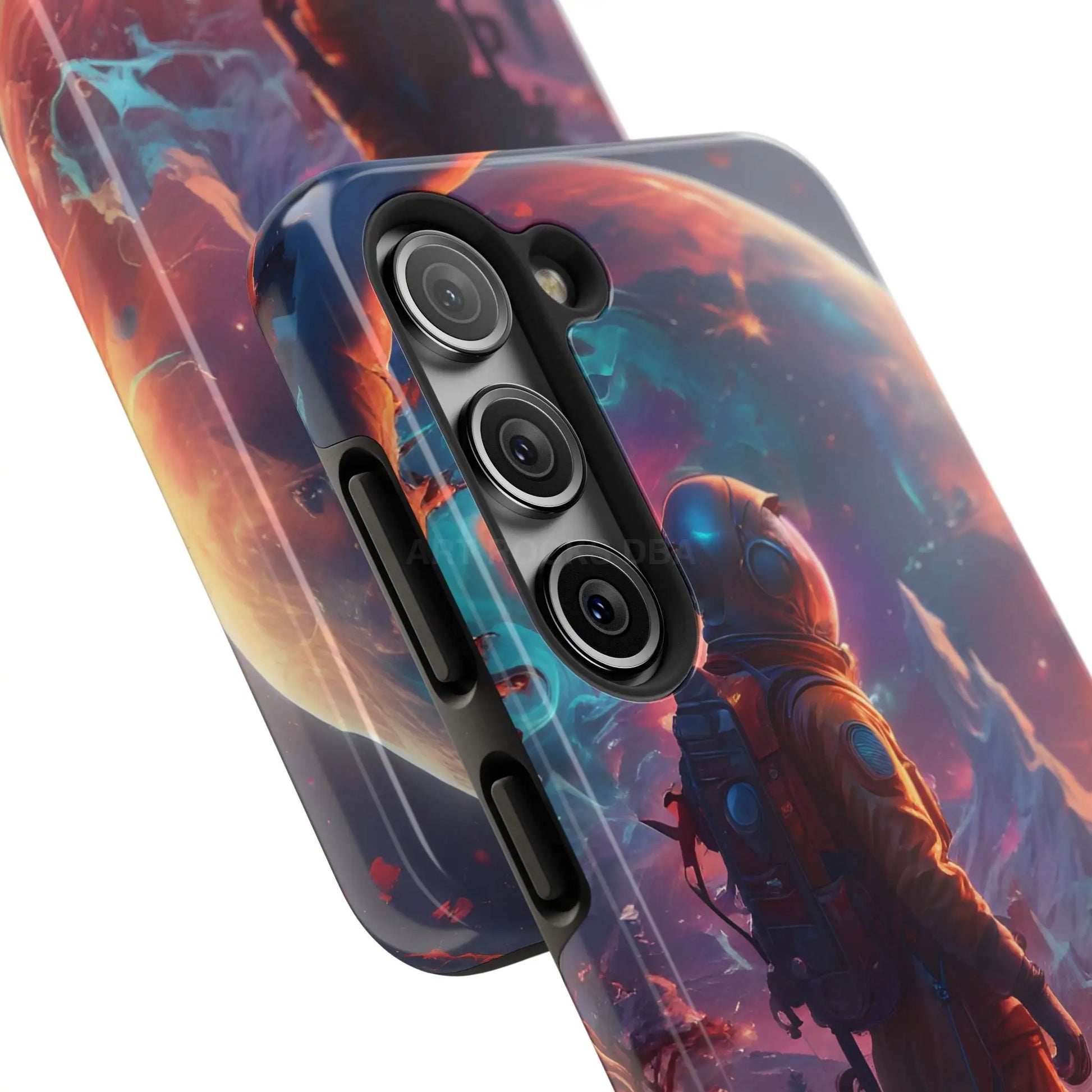 Psychedelic Cosmic Astronaut Phone Case for Space Enthusiasts Outer Space Gifts Durable Protector Adventurer Accessory