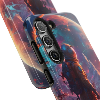 Psychedelic Cosmic Astronaut Phone Case for Space Enthusiasts Outer Space Gifts Durable Protector Adventurer Accessory
