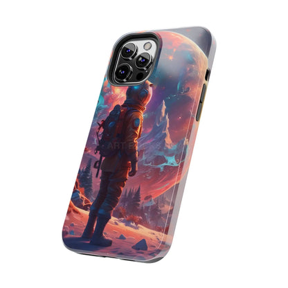 Psychedelic Cosmic Astronaut Phone Case for Space Enthusiasts Outer Space Gifts Durable Protector Adventurer Accessory