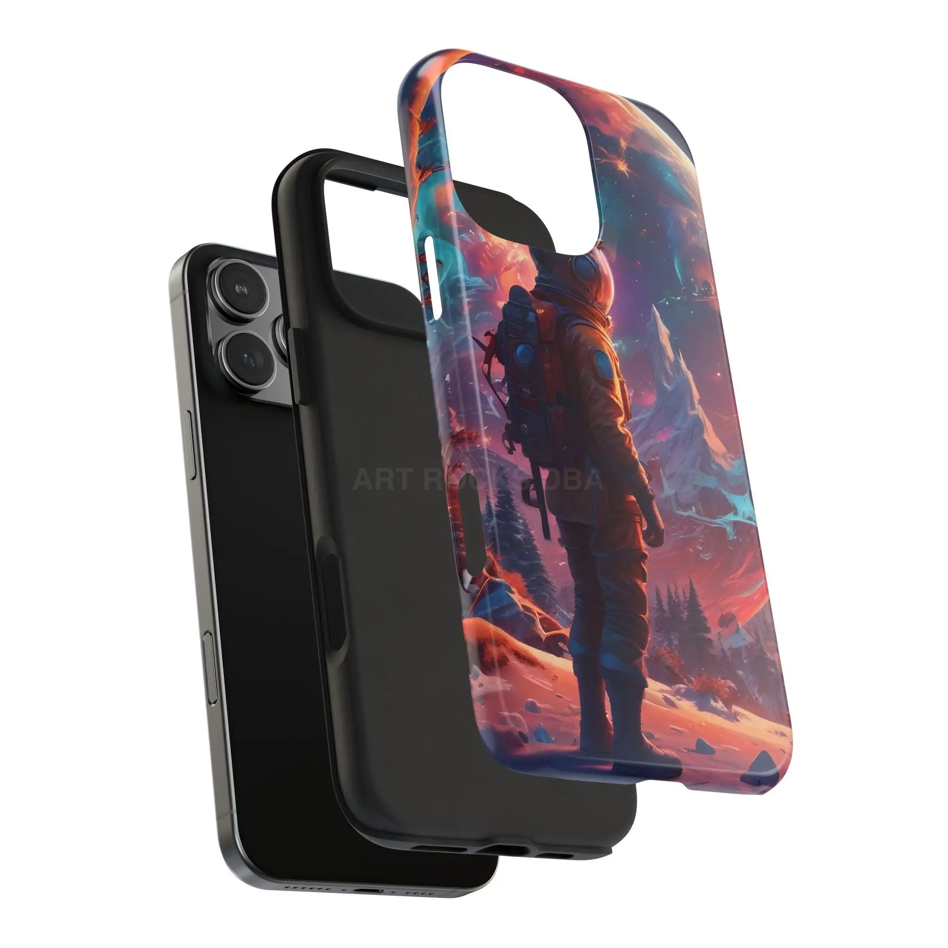 Psychedelic Cosmic Astronaut Phone Case for Space Enthusiasts Outer Space Gifts Durable Protector Adventurer Accessory