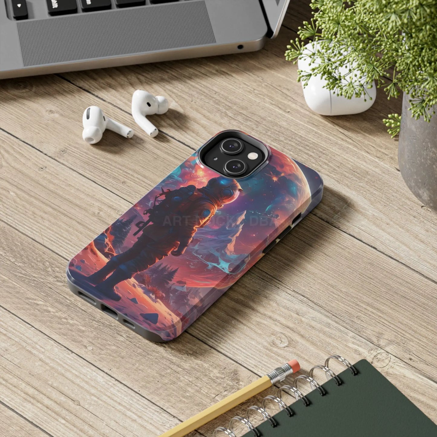 Psychedelic Cosmic Astronaut Phone Case for Space Enthusiasts Outer Space Gifts Durable Protector Adventurer Accessory