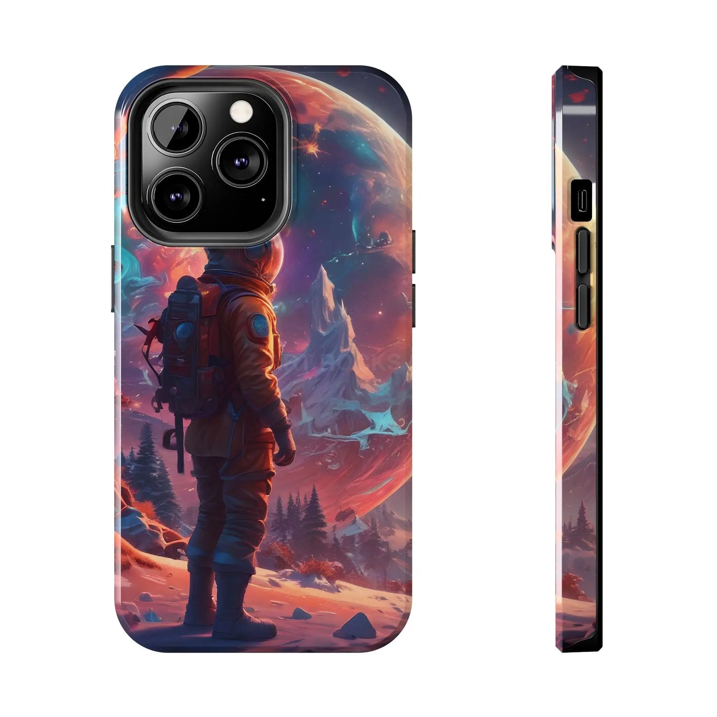 Psychedelic Cosmic Astronaut Phone Case for Space Enthusiasts Outer Space Gifts Durable Protector Adventurer Accessory