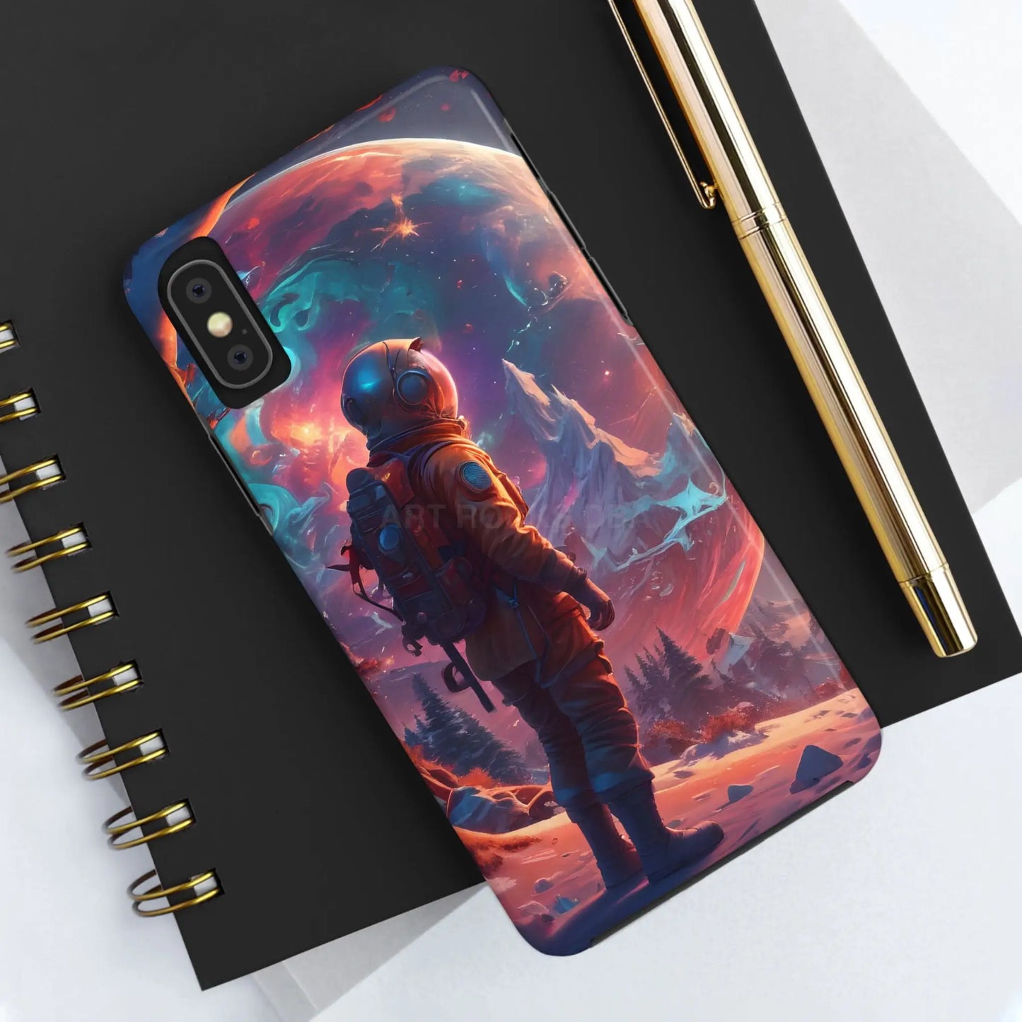 Psychedelic Cosmic Astronaut Phone Case for Space Enthusiasts Outer Space Gifts Durable Protector Adventurer Accessory