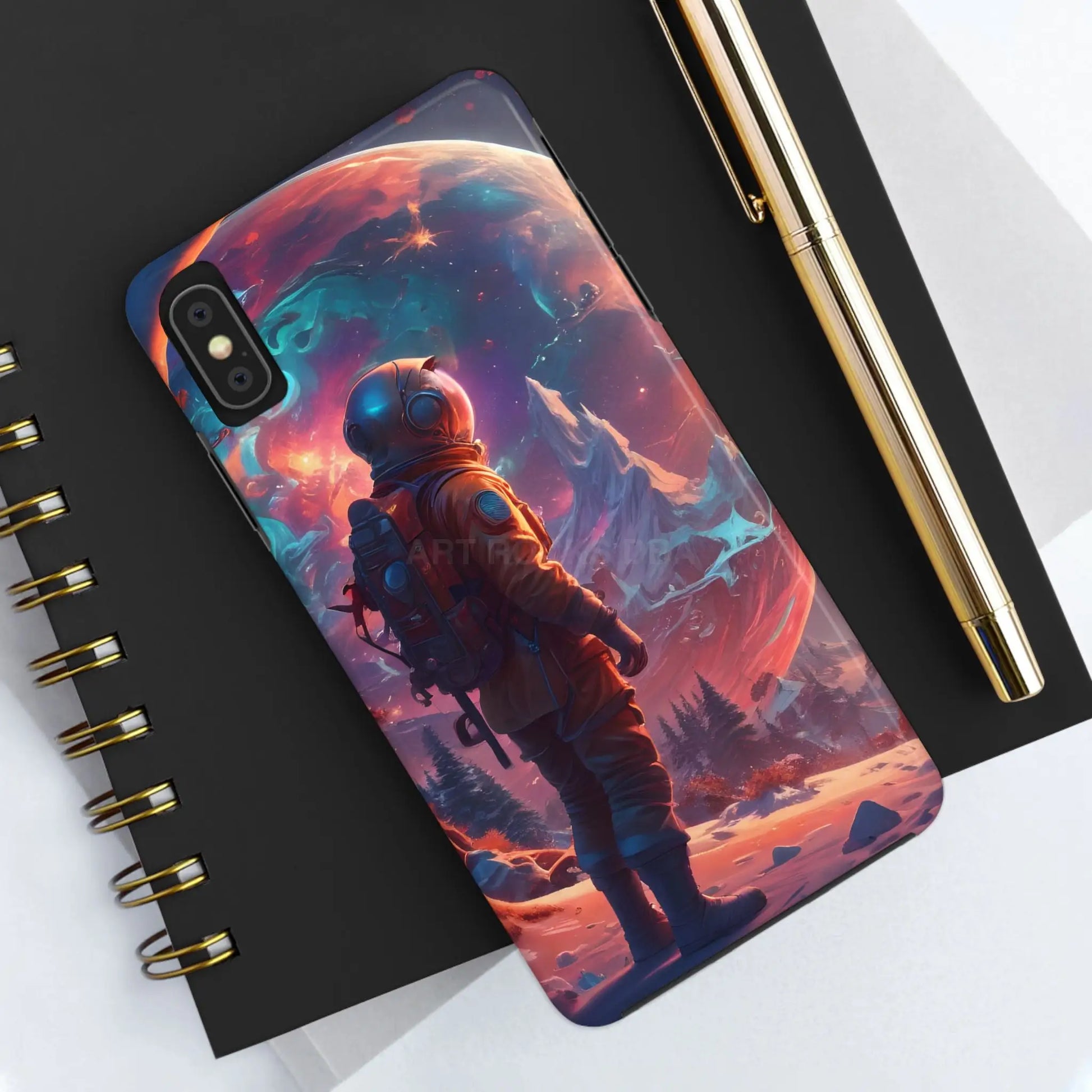 Psychedelic Cosmic Astronaut Phone Case for Space Enthusiasts Outer Space Gifts Durable Protector Adventurer Accessory