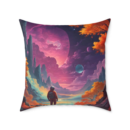 Psychedelic Cosmic Astronaut Pillow - 26’’ × 26’’ - Home Decor