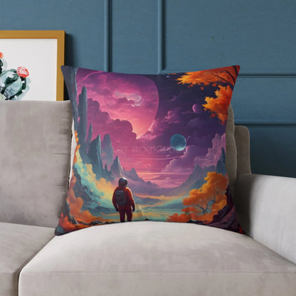 Psychedelic Cosmic Astronaut Pillow - Home Decor
