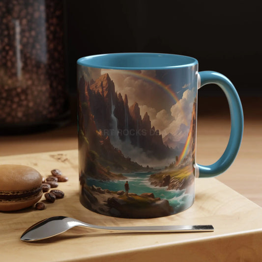 Rainbow Fantasy Coffee Mug — 11/15oz Accent Mug - 11oz / Light Blue - Mug