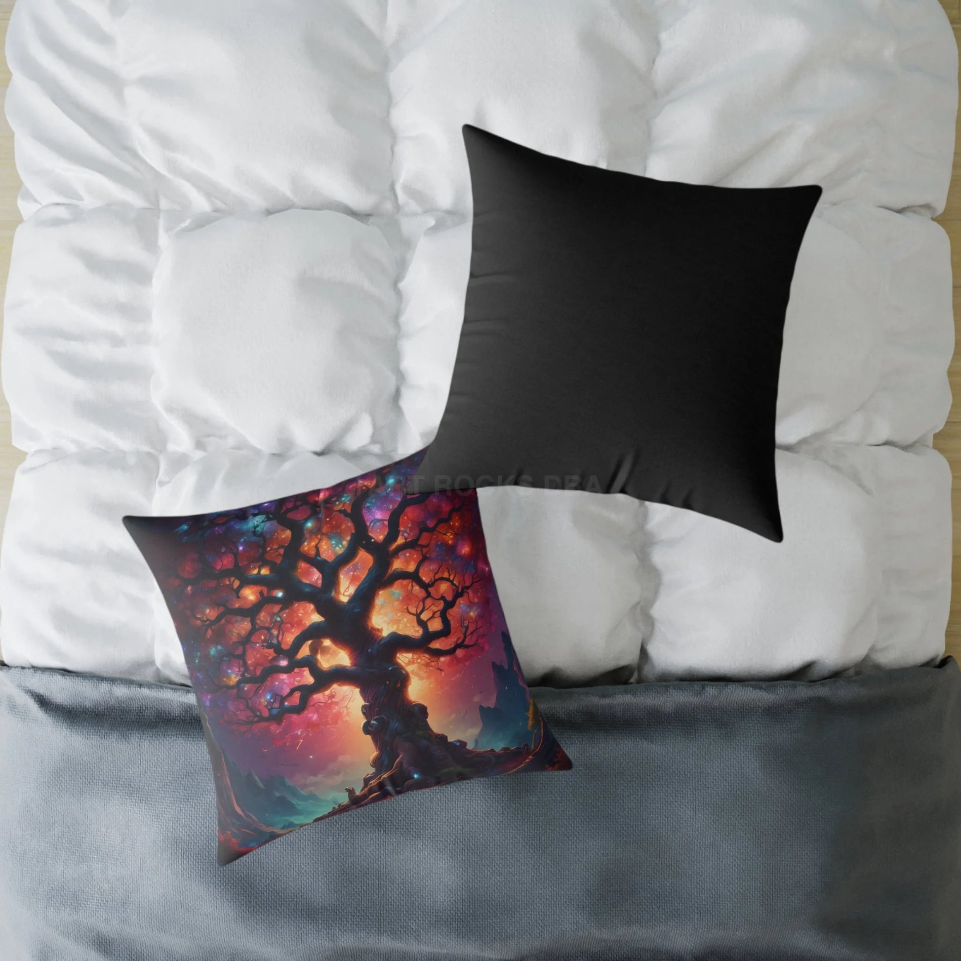 Rainbow Tree of Life Pillow Boho Home Decor Gift for Nature Lovers Cozy Throw Pillow Tree Art Cushion - Home Decor