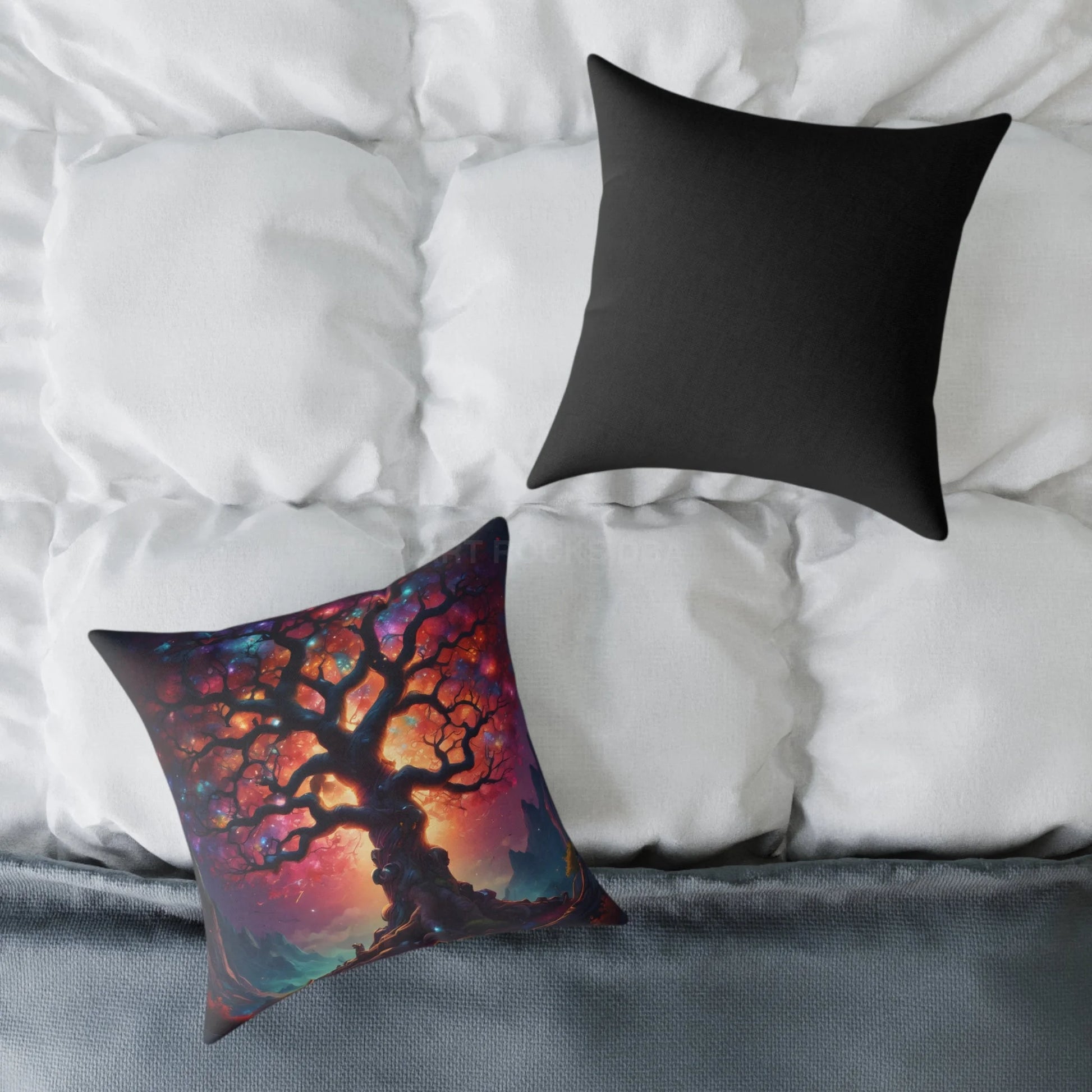 Rainbow Tree of Life Pillow Boho Home Decor Gift for Nature Lovers Cozy Throw Pillow Tree Art Cushion - Home Decor