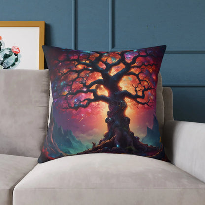 Rainbow Tree of Life Pillow Boho Home Decor Gift for Nature Lovers Cozy Throw Pillow Tree Art Cushion - Home Decor