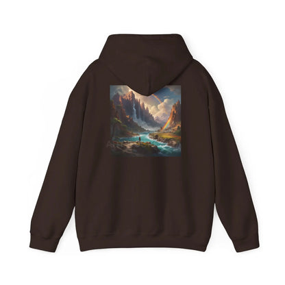 Rainbow Waterfall Hoodie - Cozy Unisex Sweatshirt for Art Lovers Gift for Artists Nature Enthusiasts Casual Wear