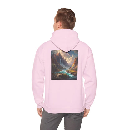 Rainbow Waterfall Hoodie - Cozy Unisex Sweatshirt for Art Lovers Gift for Artists Nature Enthusiasts Casual Wear