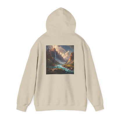 Rainbow Waterfall Hoodie - Cozy Unisex Sweatshirt for Art Lovers Gift for Artists Nature Enthusiasts Casual Wear