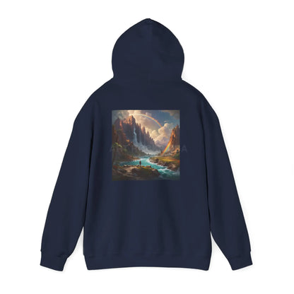 Rainbow Waterfall Hoodie - Cozy Unisex Sweatshirt for Art Lovers Gift for Artists Nature Enthusiasts Casual Wear